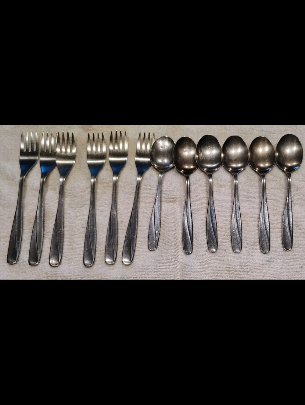 12 Piece CROMARGAN Vintage Forks And Spoons